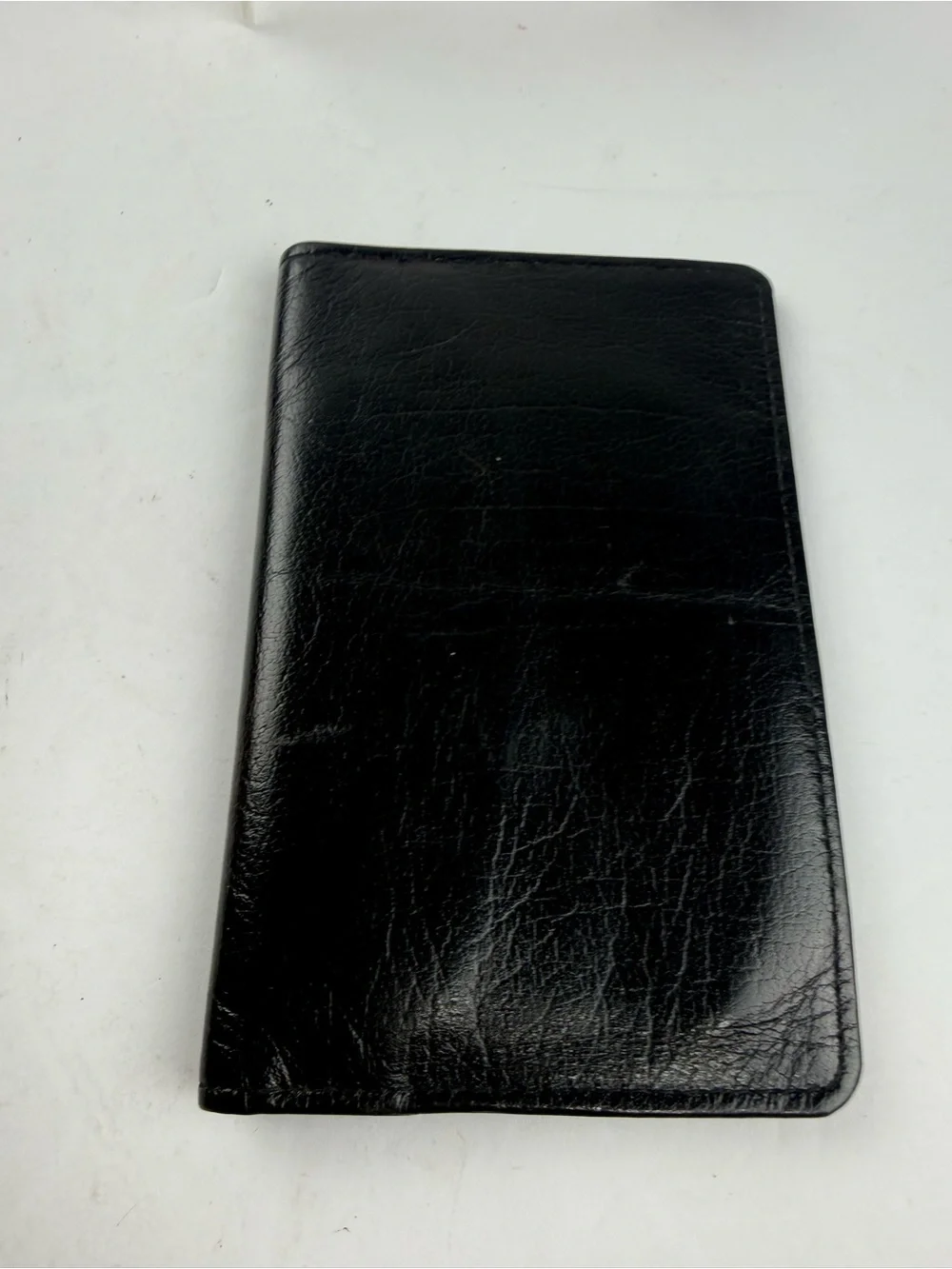 VTG Pocket Day-Timer organizer Antique Calf Leather Junior Size 5.5x3.5 Black